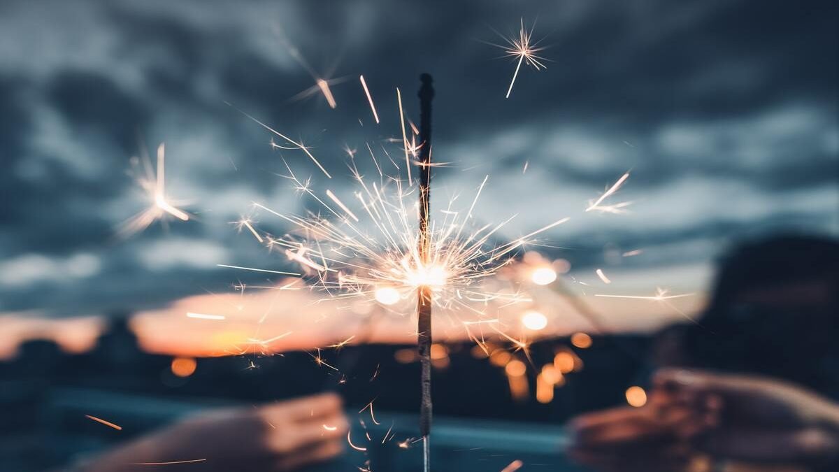 sparklers burning